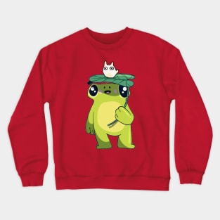 Frog with leaf Crewneck Sweatshirt